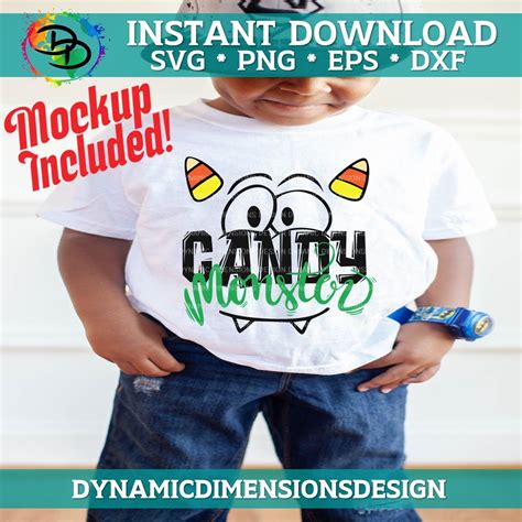 Candy Monster Svg Kids Halloween Svg Boy Halloween Shirt Svg File C