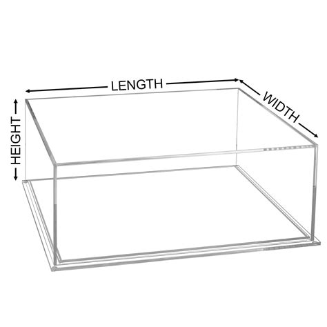 Custom Size Acrylic Display Box With Clear Base Shoppopdisplays