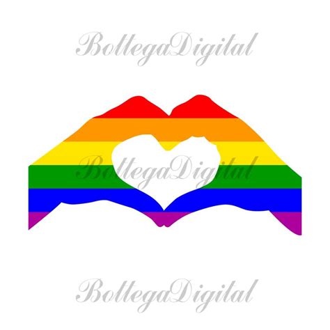 Pride Hearts Hand Svg Lgbt Svg Heart Rainbow Svg Gay Svg Inspire Uplift