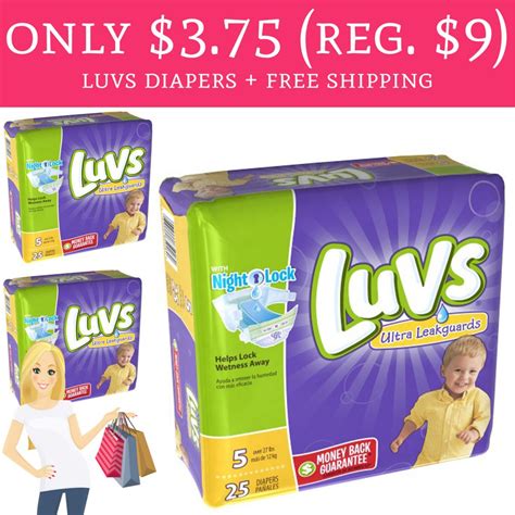 WOW Only Regular Luvs Diapers Free Shipping Deal Hunting Babe