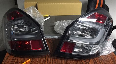 For Skoda Fabia Ii Smoked Black Led Rear Tail Lights Lamps