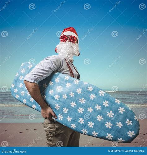 Surfer On Beach With Surfboard Royalty-Free Stock Photography ...