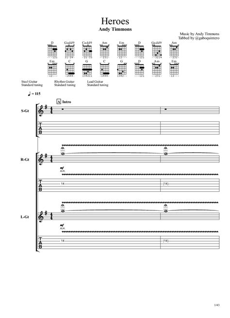 Heroes Guitar Chords