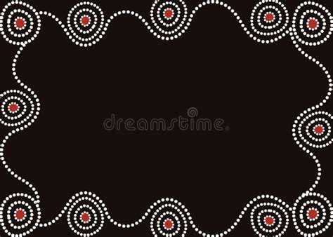 printable aboriginal border illustration stock illustration