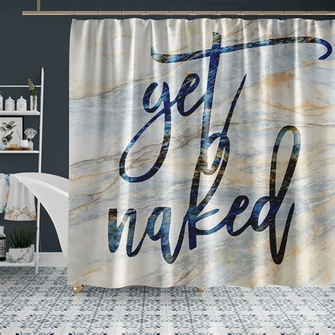 Order Get Naked Retro Marble Texture Shower Curtain From Brightroomy Now