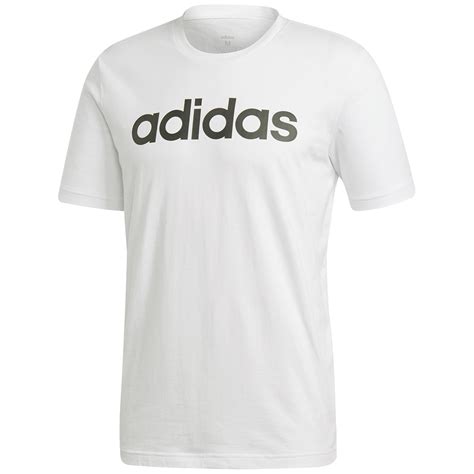 Adidas Essentials Linear T Shirt White Logo Costco Aust