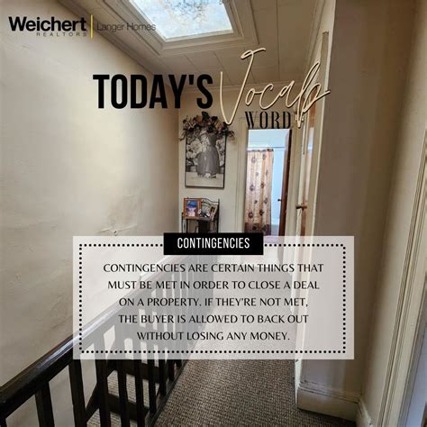 How To Waive Contingencies With Weichert Weichert Realtors Langer