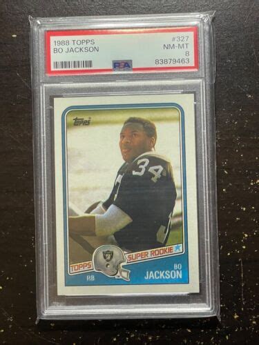 Topps Bo Jackson Rookie Card Psa Near Mint Mint Ebay