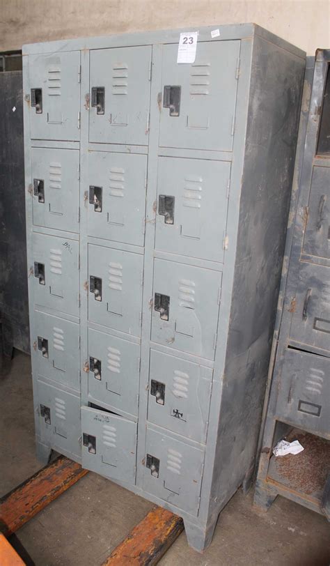 15 Doors Steel Door Locker 15 Doors Steel Door Locker HMR Shop N Bid