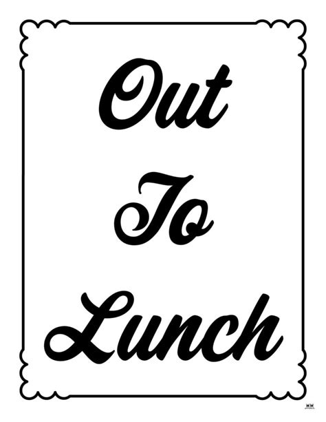 Out To Lunch Signs 15 Free Signs Printabulls