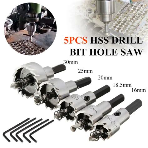 Durable Pcs Set Carbide Tip Hss Drill Bit Hole Saw Set Stainless Steel