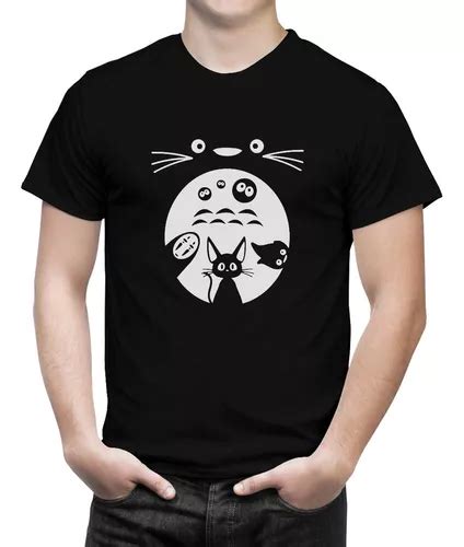 Camiseta Masculina Totoro Chihiro Kiki Filme Ghibli Studio