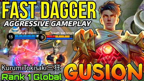 Fast Daggers Gusion Aggressive Assassin Top 1 Global Gusion By