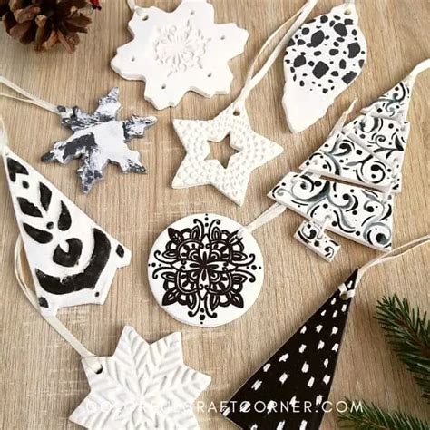 Easy Air Dry Clay Christmas Ornaments Ideas Colorful Craft Corner