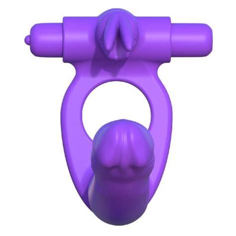 Pipedream Fantasy C Ringz Double Penetrator Rabbit Purple Sex Toy