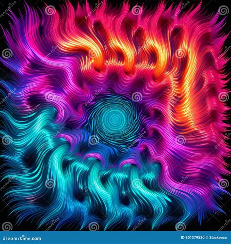 Vibrant 3d Flames A Psychedelic Illustration Of Colorful Abstractions