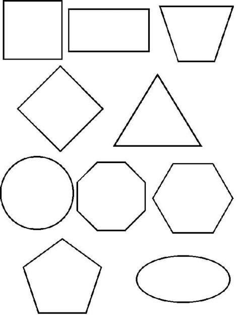 Dibujos De Figuras Geometricas Imprimible Para Colorear Para Colorear