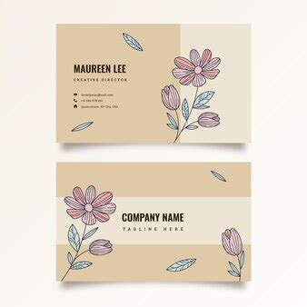 Free Vector | Botanical business cards template