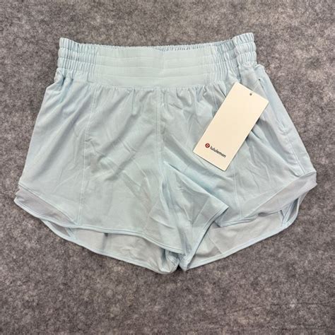Lululemon Athletica Shorts Lululemon Hotty Hot Lowrise Lined Short Pwbe Light Blue Nwt