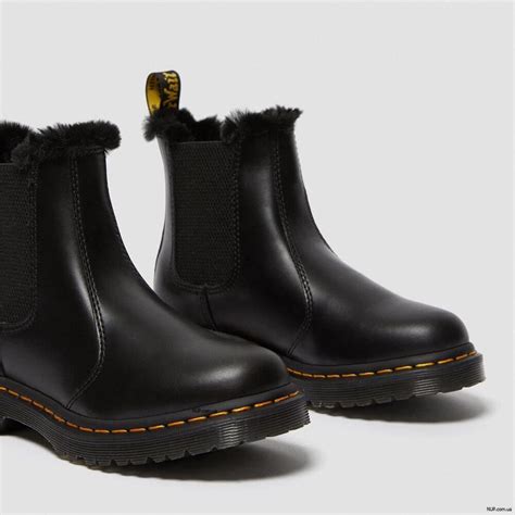 Ботинки Dr. Martens 2976 Leonore Faux Fur Dark Grey Atlas купить в Украине