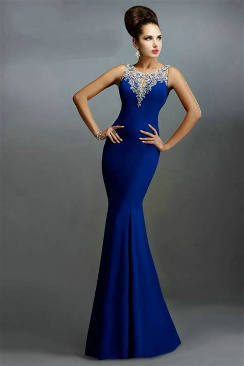 Vestidos De Festa 2016 Royal Blue Prom Dress Elegant Mermaid Prom