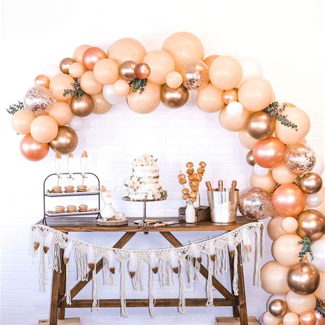 Buy Peach And Gold Balloon Arch And Garland Kit Blush Pink Rose Gold