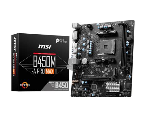 B450m A Pro Max Ii Motherboard Msi Global