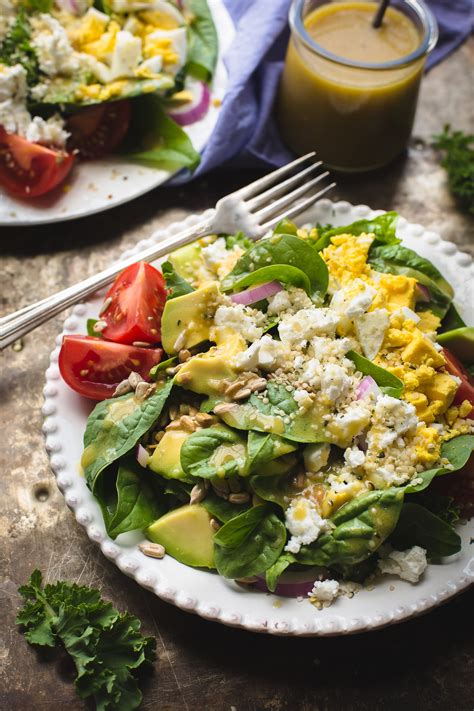 Spinach And Kale Salad With Honey Dijon Vinaigrette Taste Love And