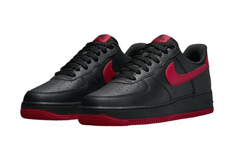 Black And Red Nike Air Force 1 A Classic Sneaker With A Bold Colorway