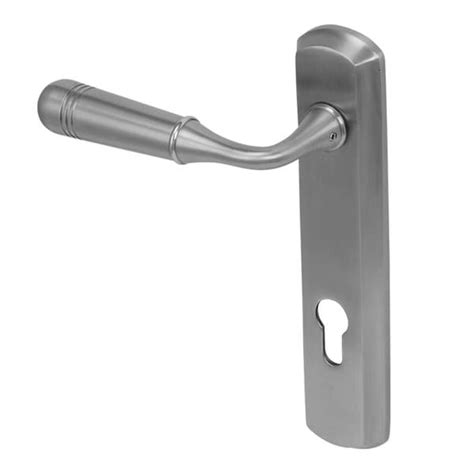 Blu Opera Lever Door Handle In Satin Stainless Steel York Bespoke