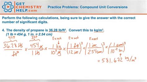 Unit Conversion Practice Problems With Answers Chemistry