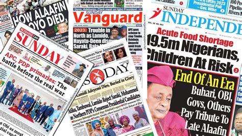 Nigerian Newspapers Front Pages February Rifnote