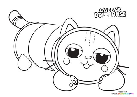 Pillow Cat - Gaby's Dollhouse - Coloring Pages for kids