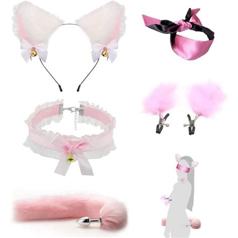 Plug Anal Ensemble Queue Et Oreilles Queue De Fourrure De Renard Cosplay Costume Buttplug Gode