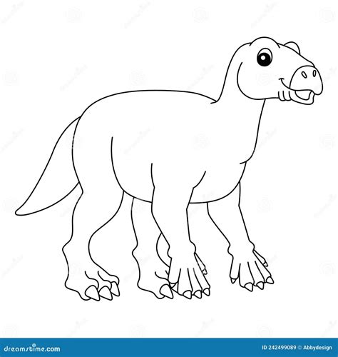 Cute Iguanodon Cartoon Stock Image 43472551