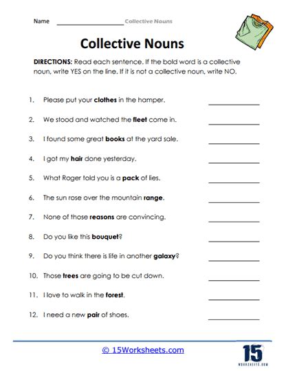 Collective Nouns Worksheets 15 Worksheets