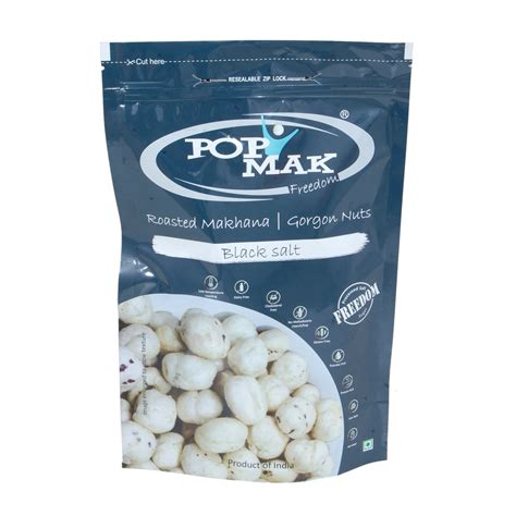 Popmak Roasted Makhana Water Lily Seeds Black Salt 80 G Shopee