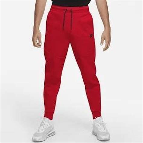 Brand New Nike Tech Fleece Gym Red Joggers Medium Depop