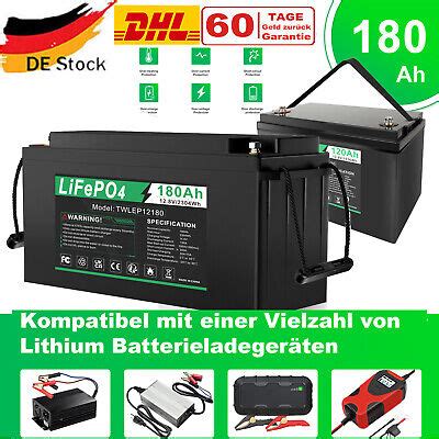 180Ah LiFePO4 12V Akku Mit BMS Wohnmobil Boot Solaranlage 120Ah Lithium