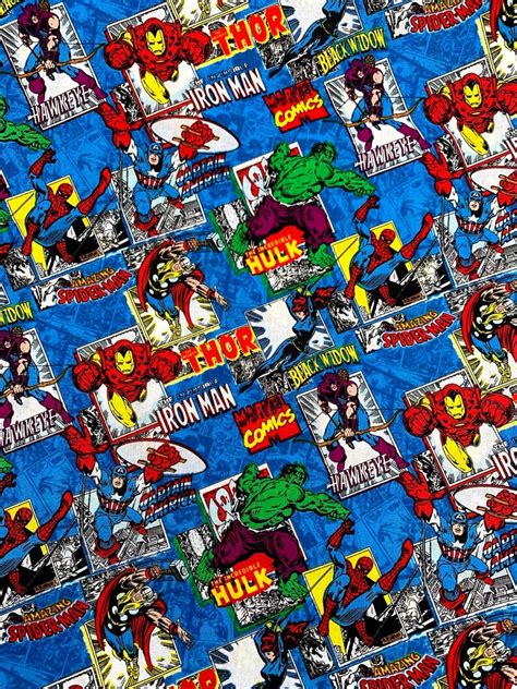 Marvel Comics Superhero Fabric 00 Cotton By The Yard 12 Yard Fat