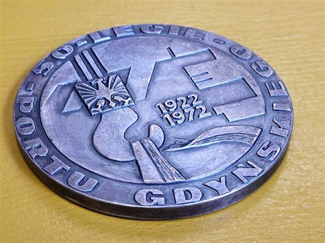 Stary Medal Stocznia Gdańska Zarząd Portu Gdynia 1922 1972 PRL Gdańsk