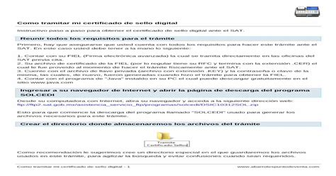 Como Tramitar Mi Certificado De Sello Digital · Pdf Filecomo Tramitar