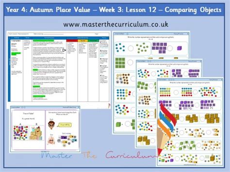 Year 4 Place Value Lesson 12 Comparing Objects Master The Curriculum