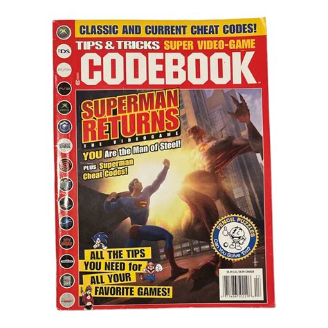 Tips Tricks Magazine Video Game Codebook Cheats Codes 2006 Superman