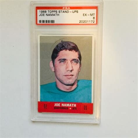 Joe Namath Topps Stand Up Football Psa Card Ebay