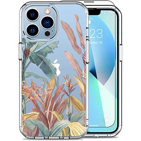 LUHOURI IPhone 13 Pro Max Case With Screen Protector Clear Cover With