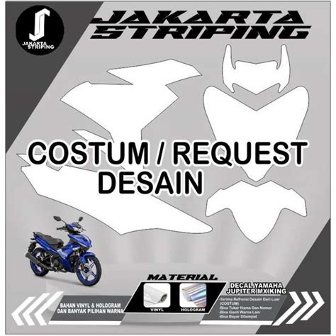 Jual STIKER DECAL YAMAHA JUPITER MX KING DESAIN BISA CUSTOM BEBAS WARNA