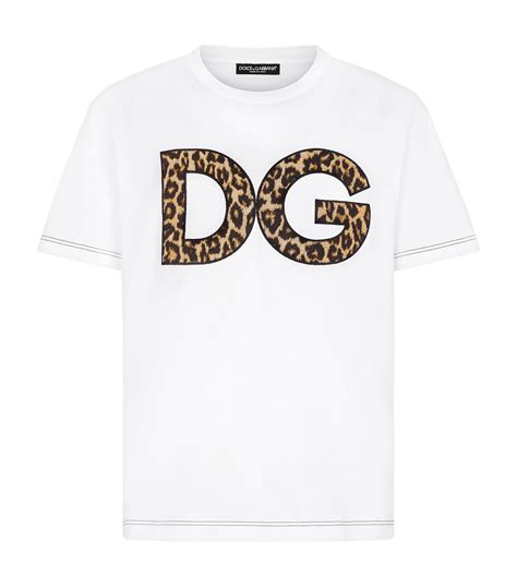 Mens Dolce And Gabbana Multi Leopard Print Dg Patch T Shirt Harrods Us