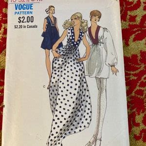 Vintage S Miss Vogue Sewing Pattern Size Bust Etsy