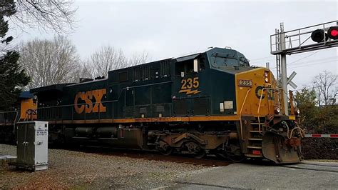 CSXT 235 Leading Q491 Headed Northbound Wingate NC 2 13 22 YouTube